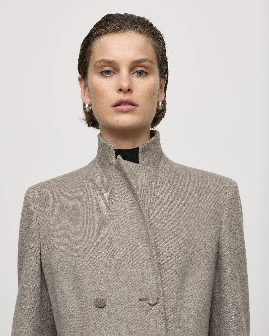 Double Breasted Coat in Grey