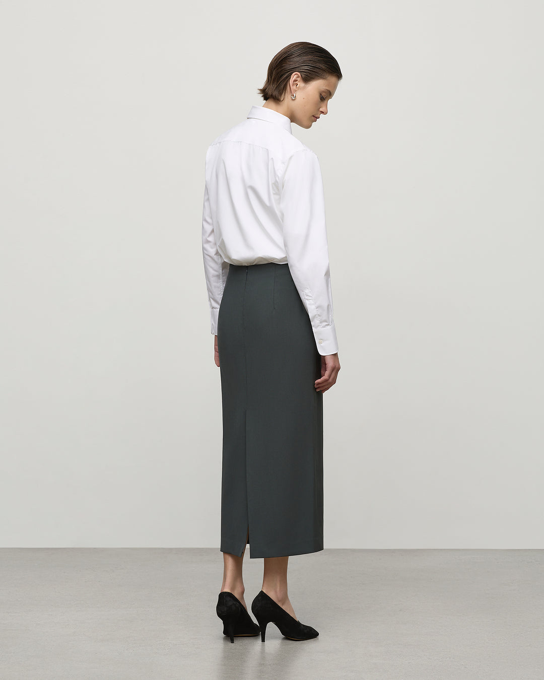 Midi Skirt in Olive Leaf