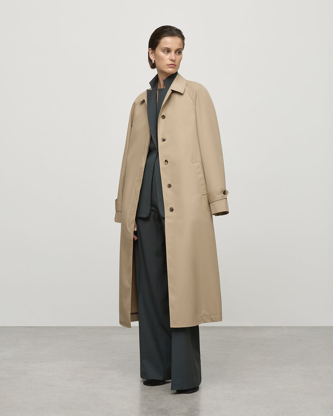Jane Car Coat in Sandstone