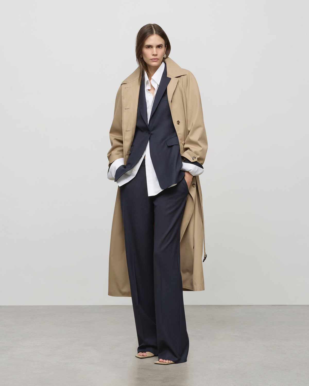 Jane Car Coat in Sandstone