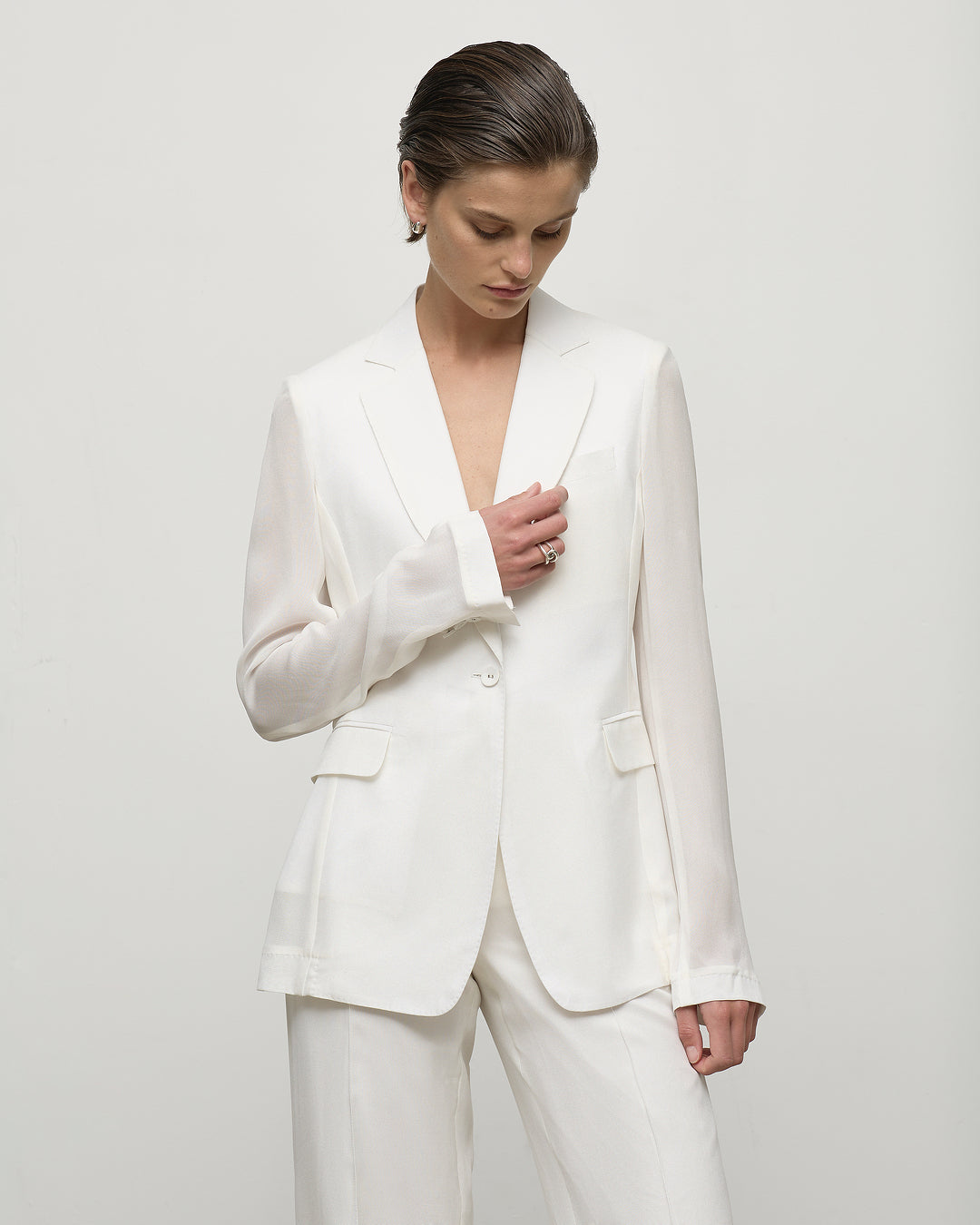 Eleanor Blazer in White