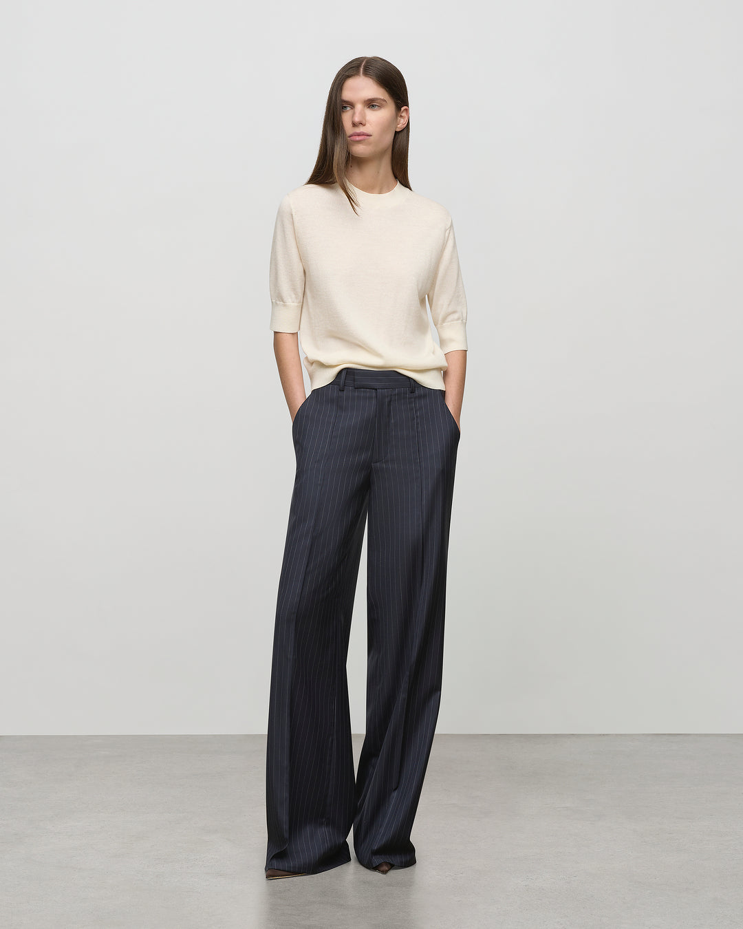 Rosa Trouser in French Pinstripe