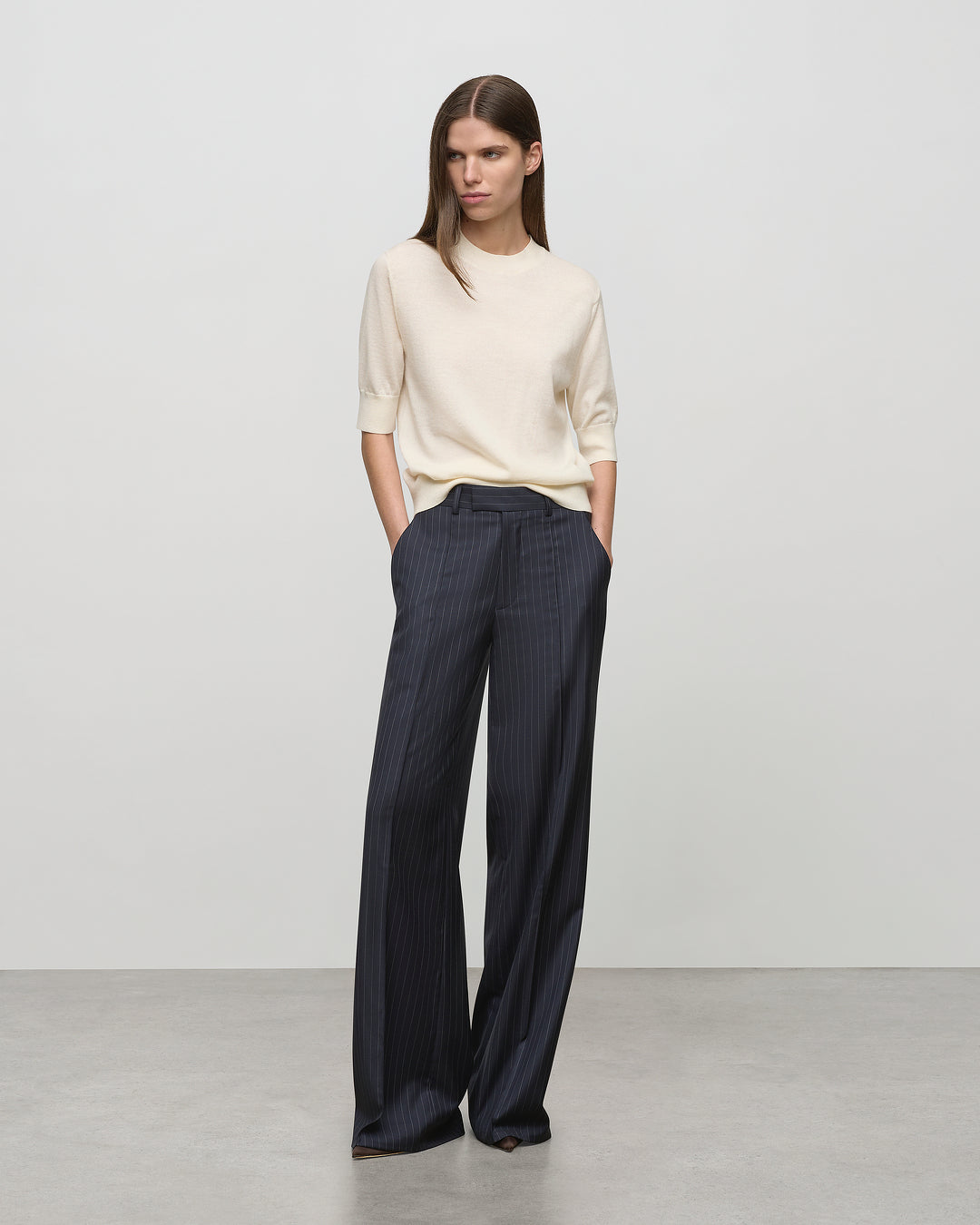 Rosa Trouser in French Pinstripe