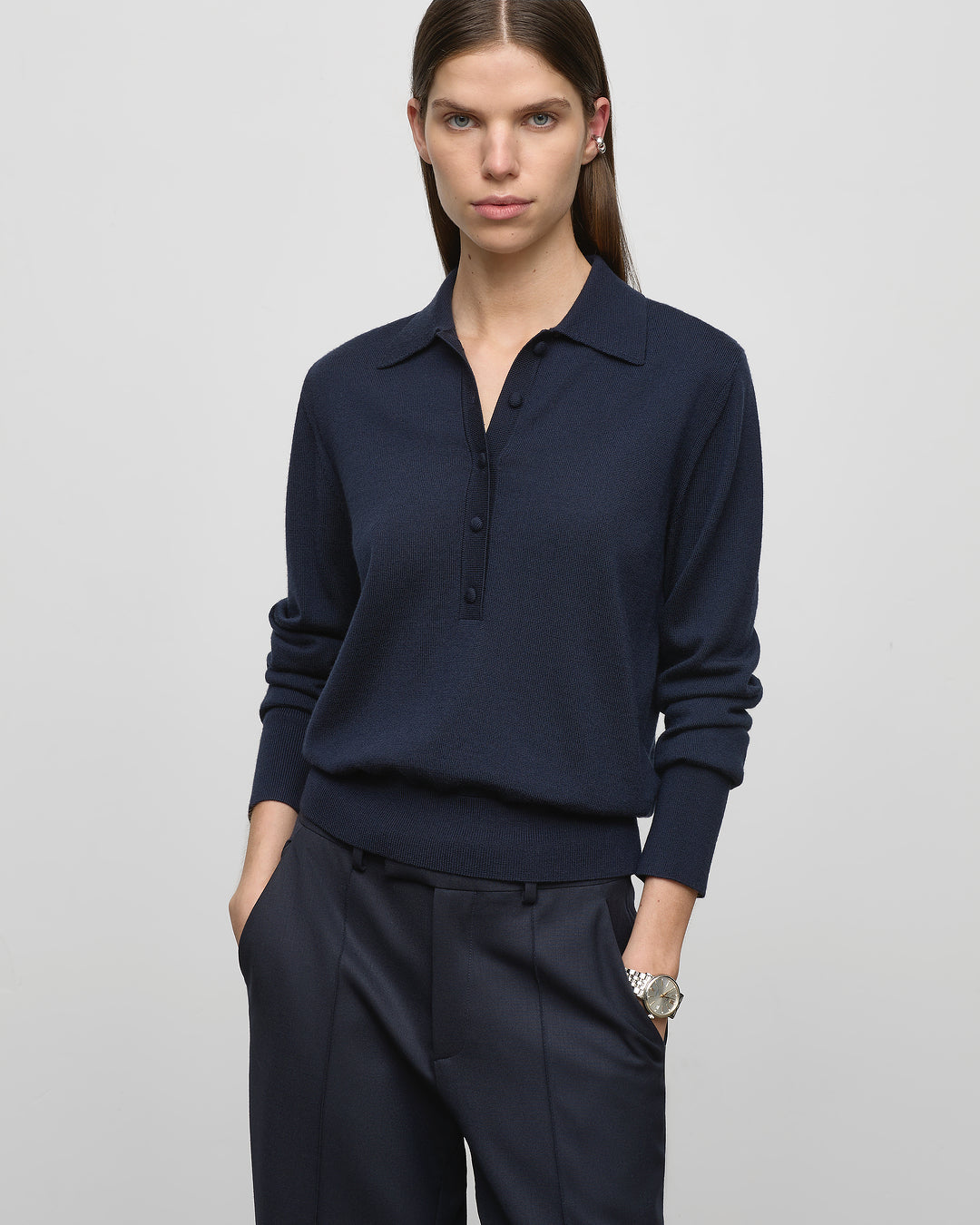 Merino Wool Polo Knit