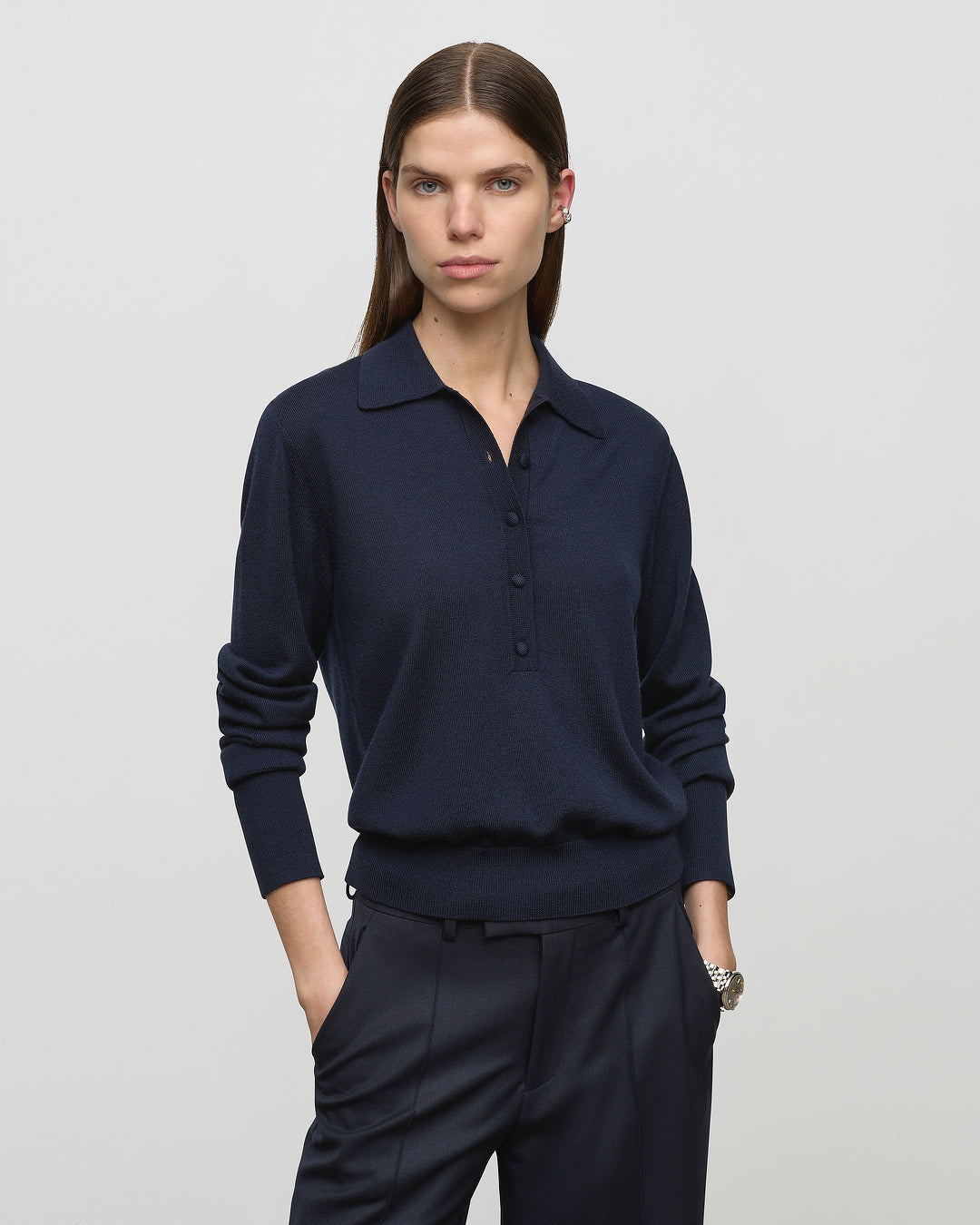 Merino Wool Polo Knit