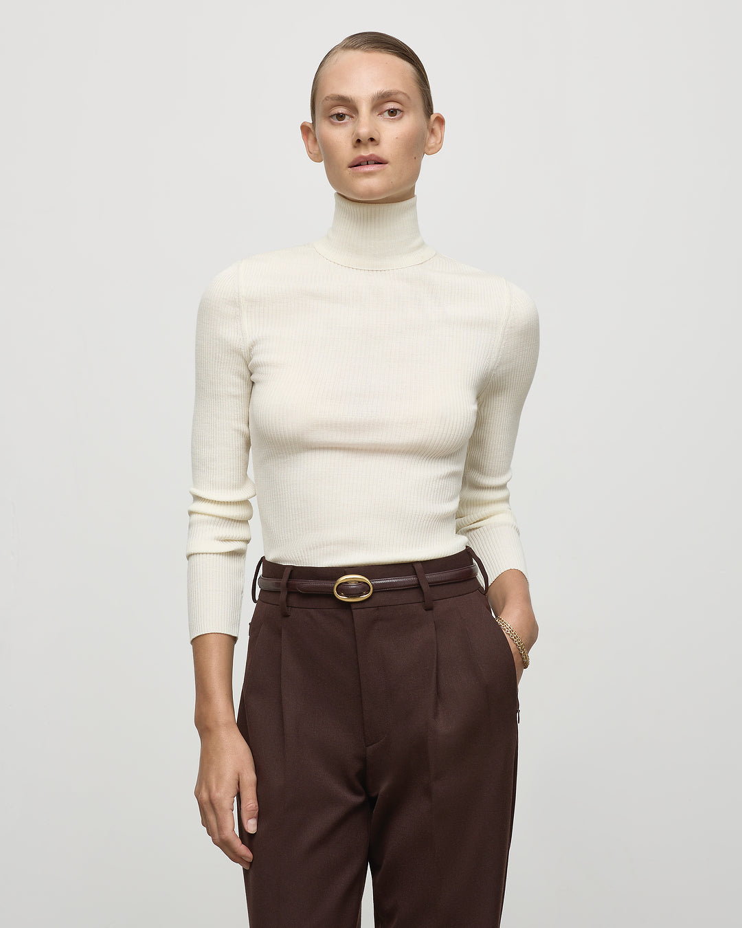 Ribbed Knit Turtleneck