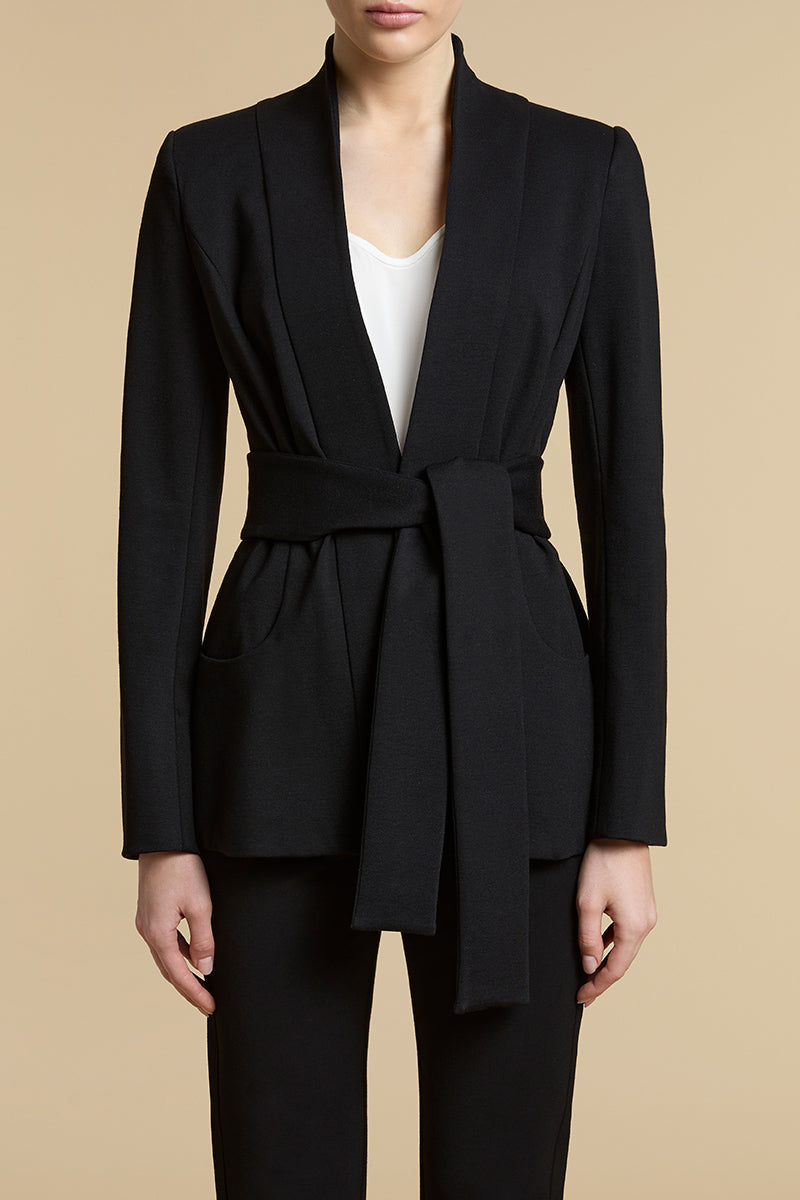 Black sale wrap blazer