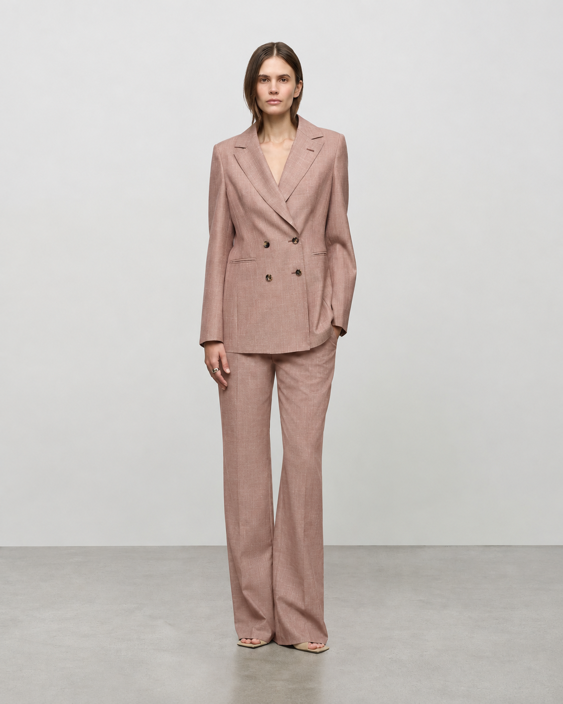Lucille Blazer in Pink Melange