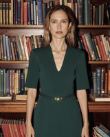 Organic Supima Crepe Maestro Dress with Mint® in Emerald