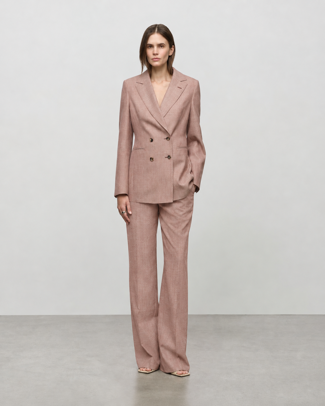 Lucille Blazer in Pink Melange