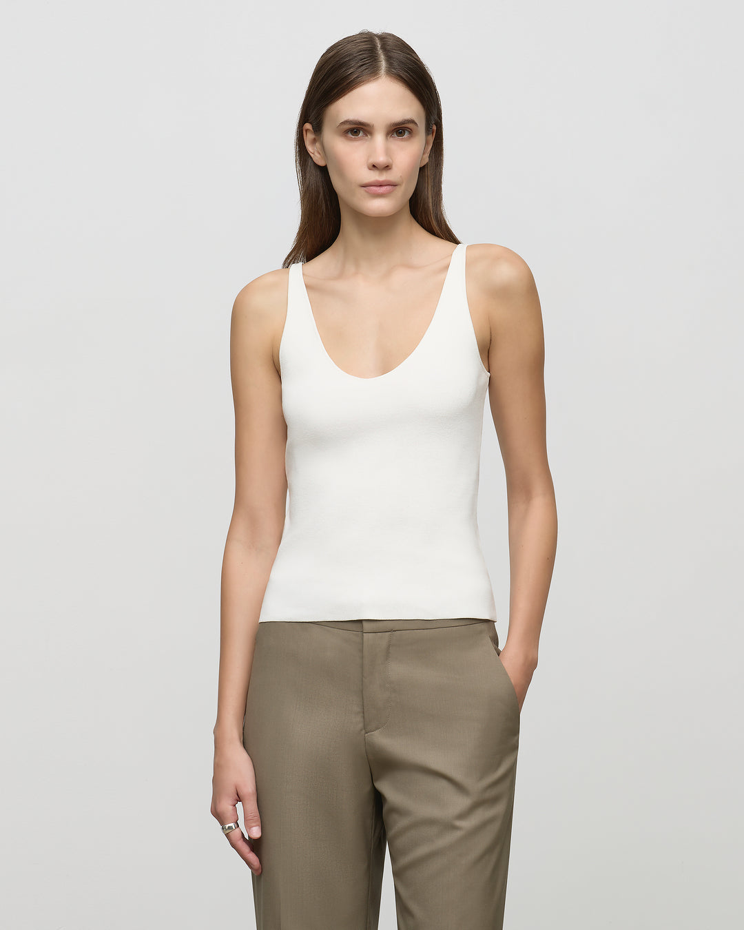 V-Neck Cami in Ivory