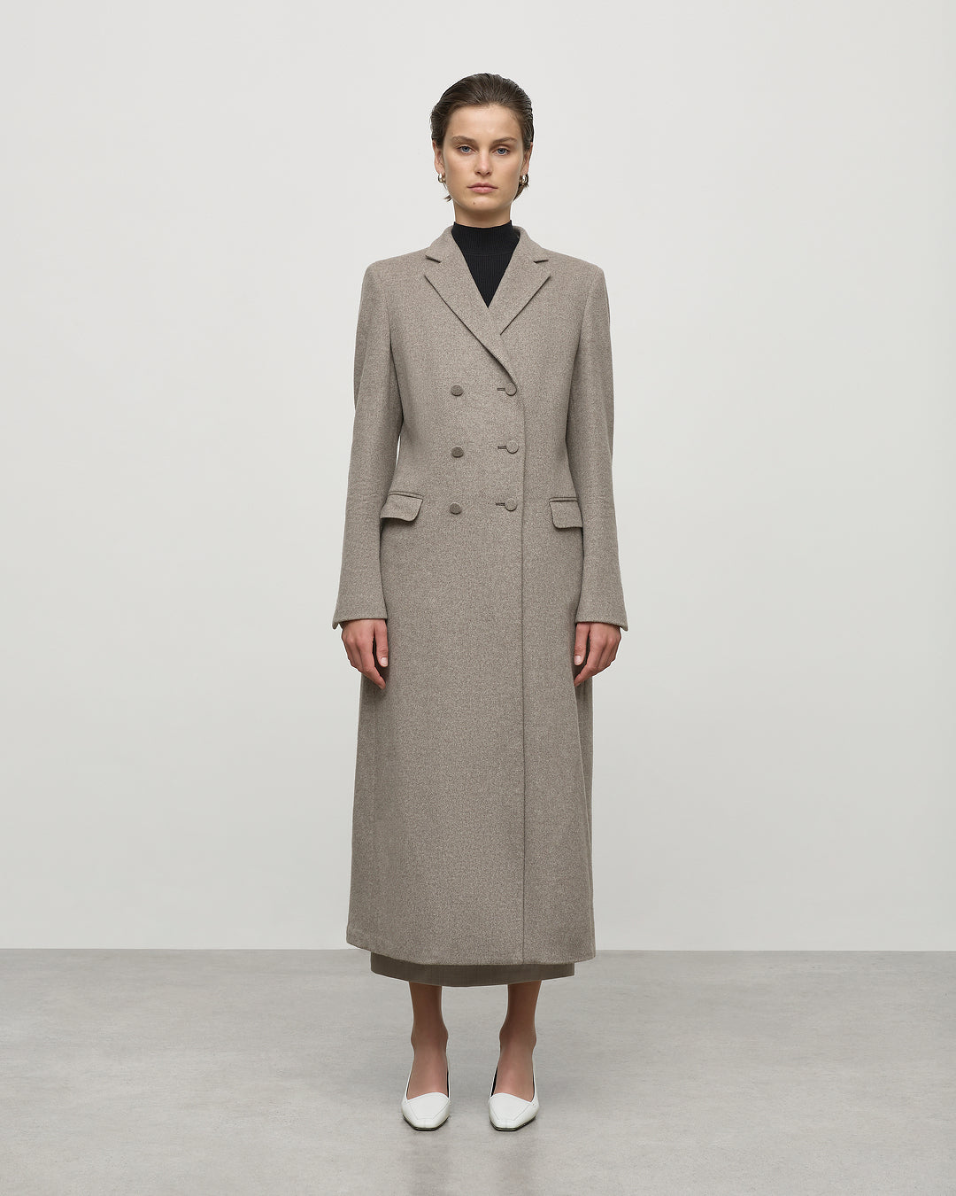 Double Breasted Coat in Grey