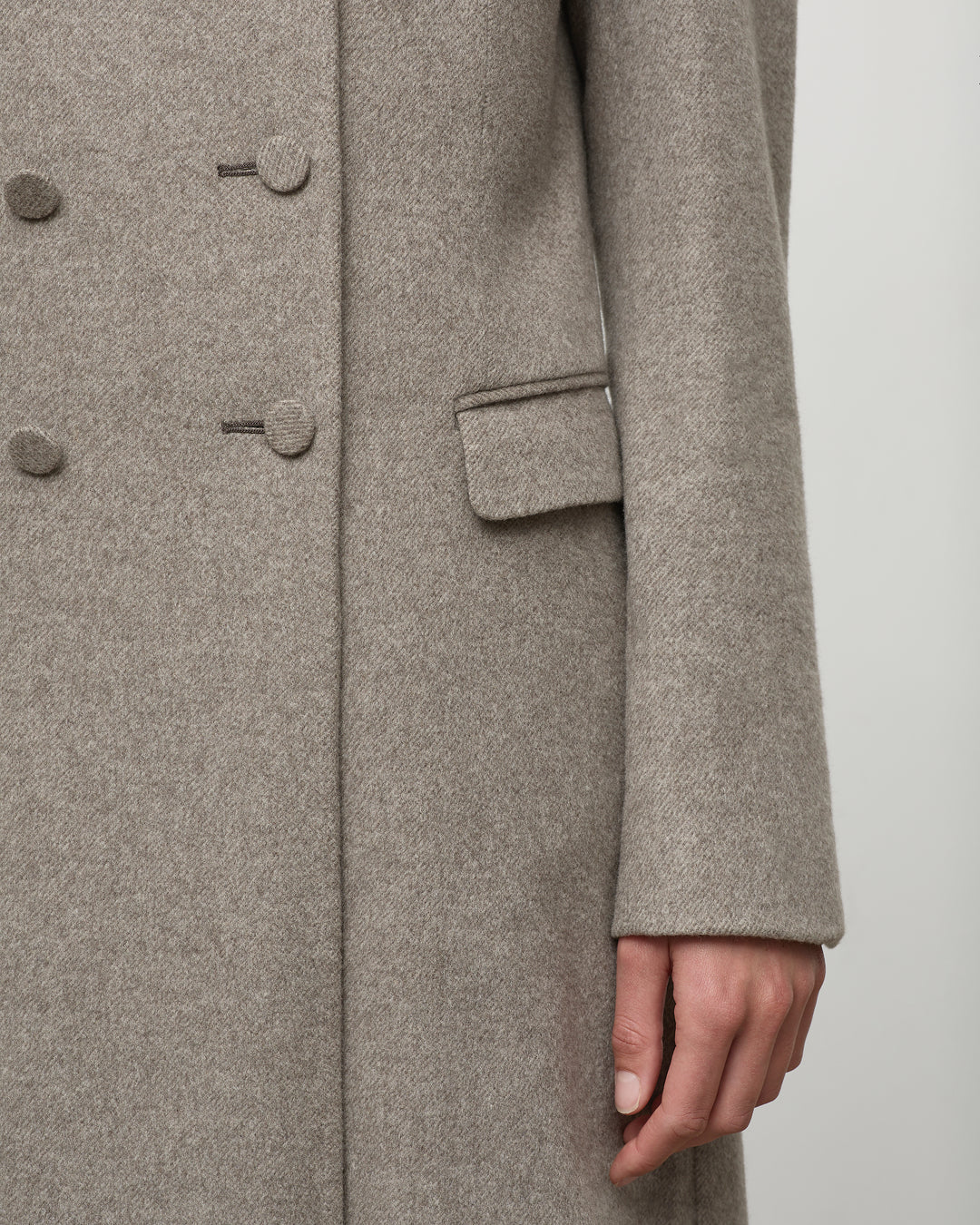 Double Breasted Coat in Grey