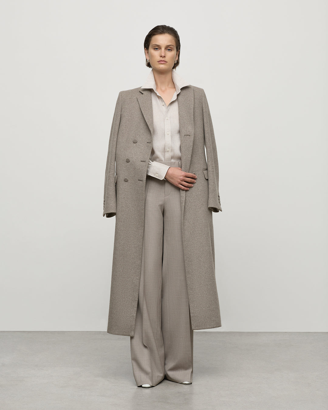 Double Breasted Coat in Grey