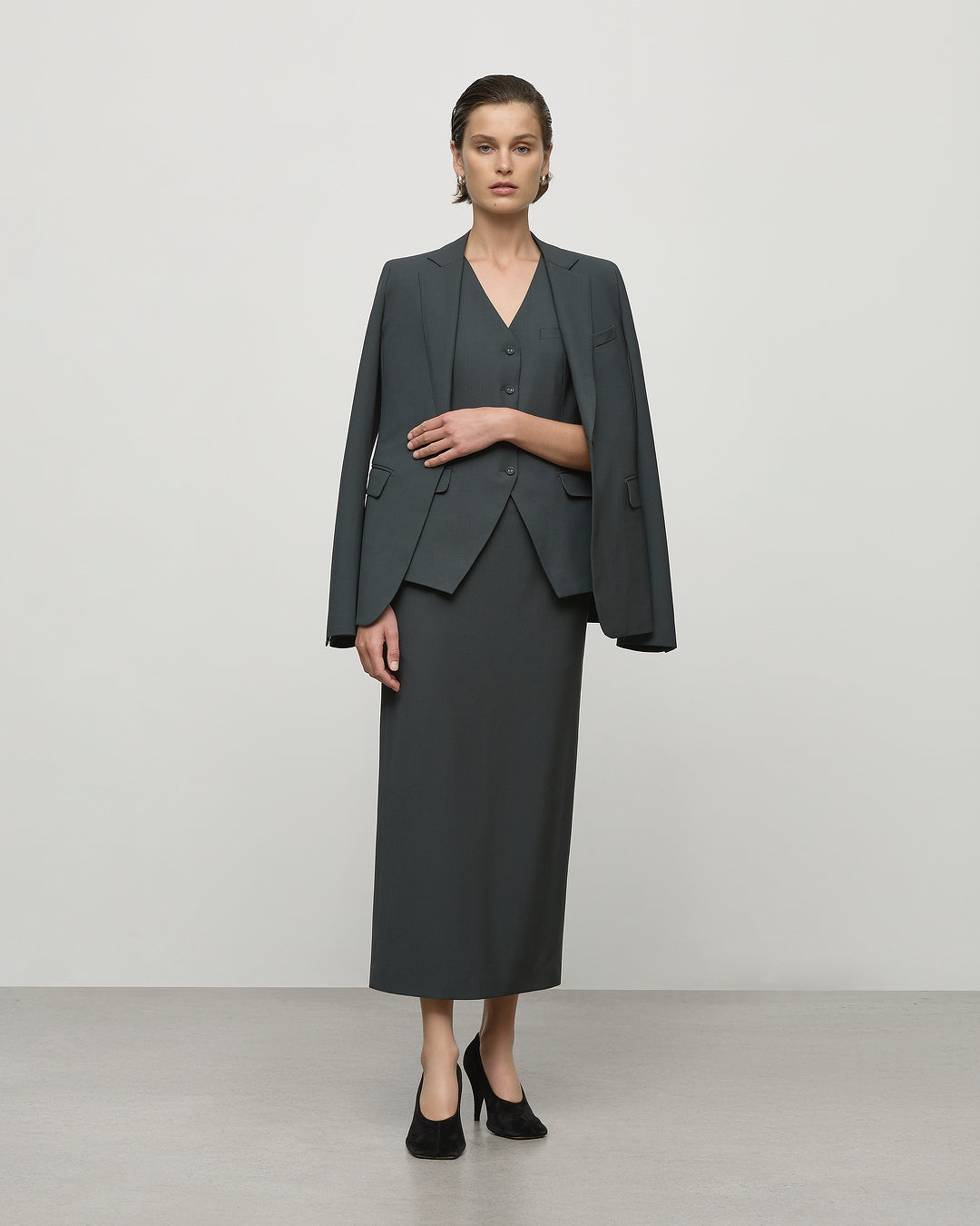 Ruth Vest in Olive Leaf