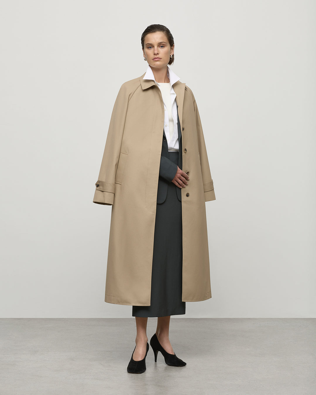 Jane Car Coat in Sandstone