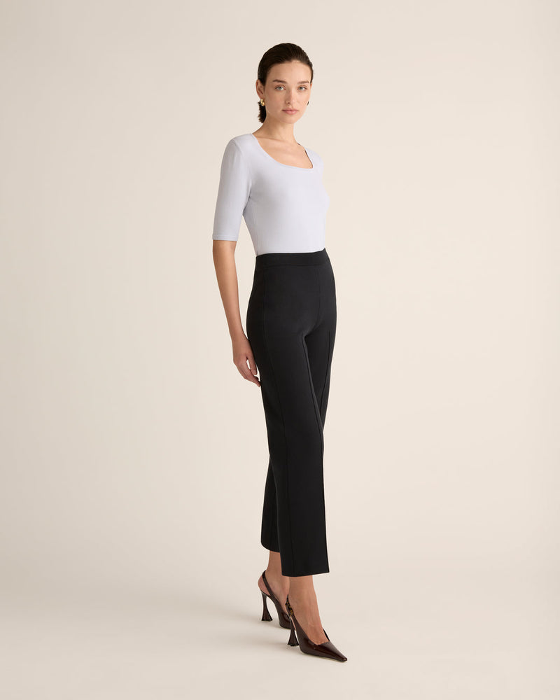 Organic Supima Crepe Pull on Pant with Mint® in Vintage Navy