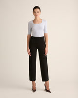 Organic Supima Crepe Pull On Pant with Mint® in Black