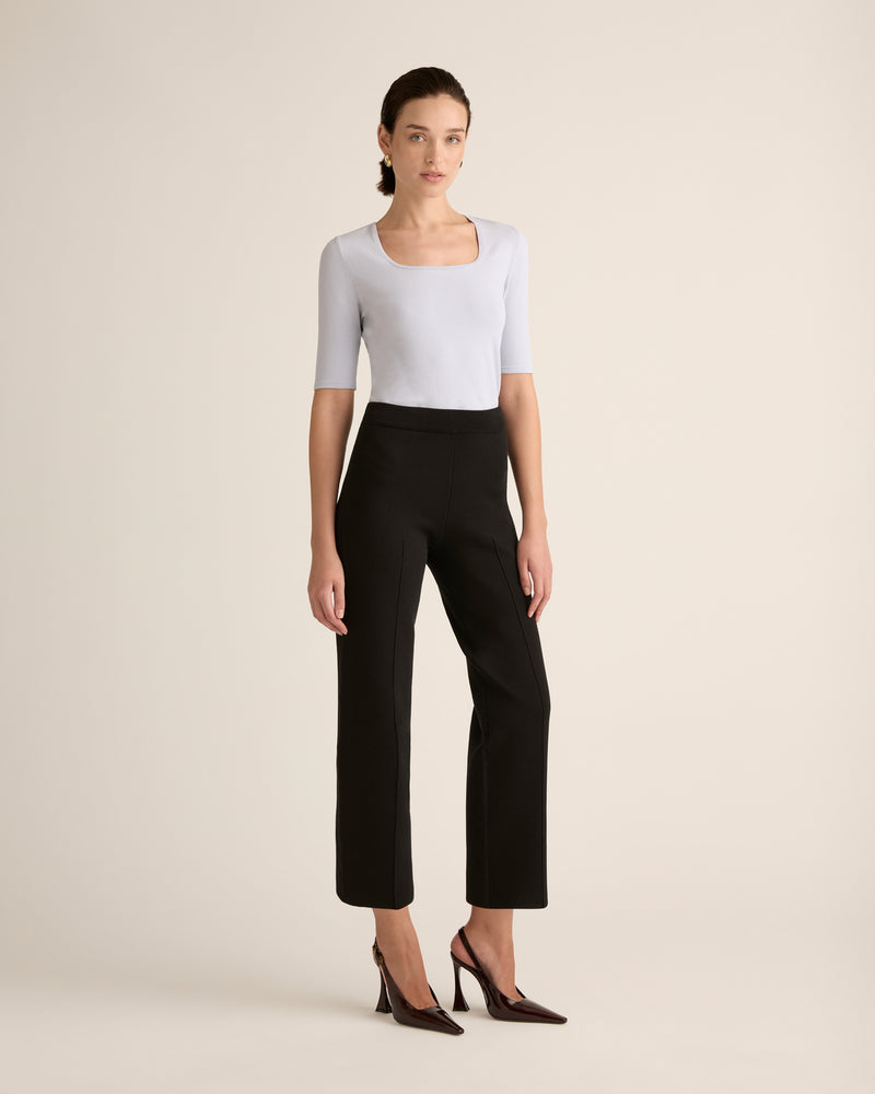 Organic Supima Crepe Pull On Pant with Mint® in Black
