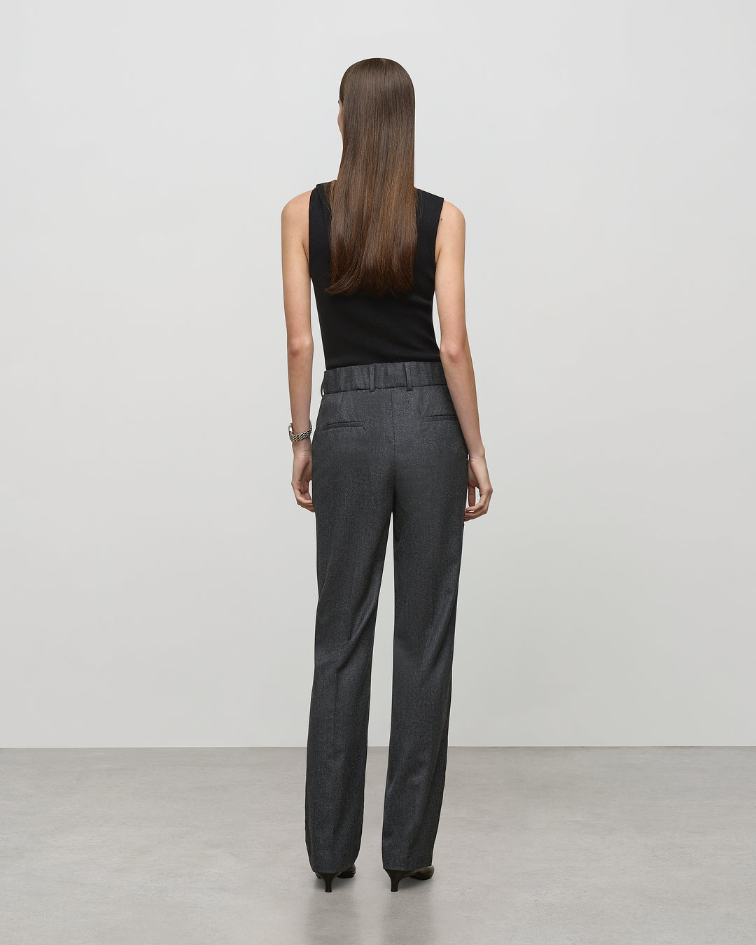 Eleanor Trouser in Charcoal Flannel