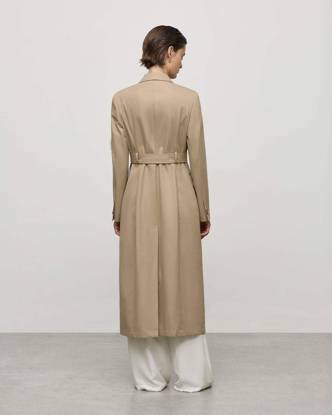 Double Breasted Trench Coat in Sandstone