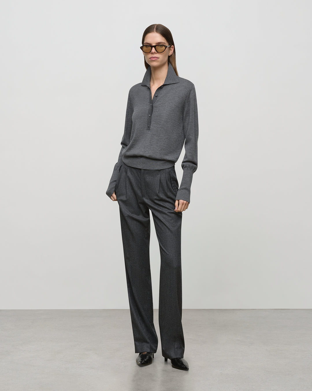 Merino Wool Polo Knit