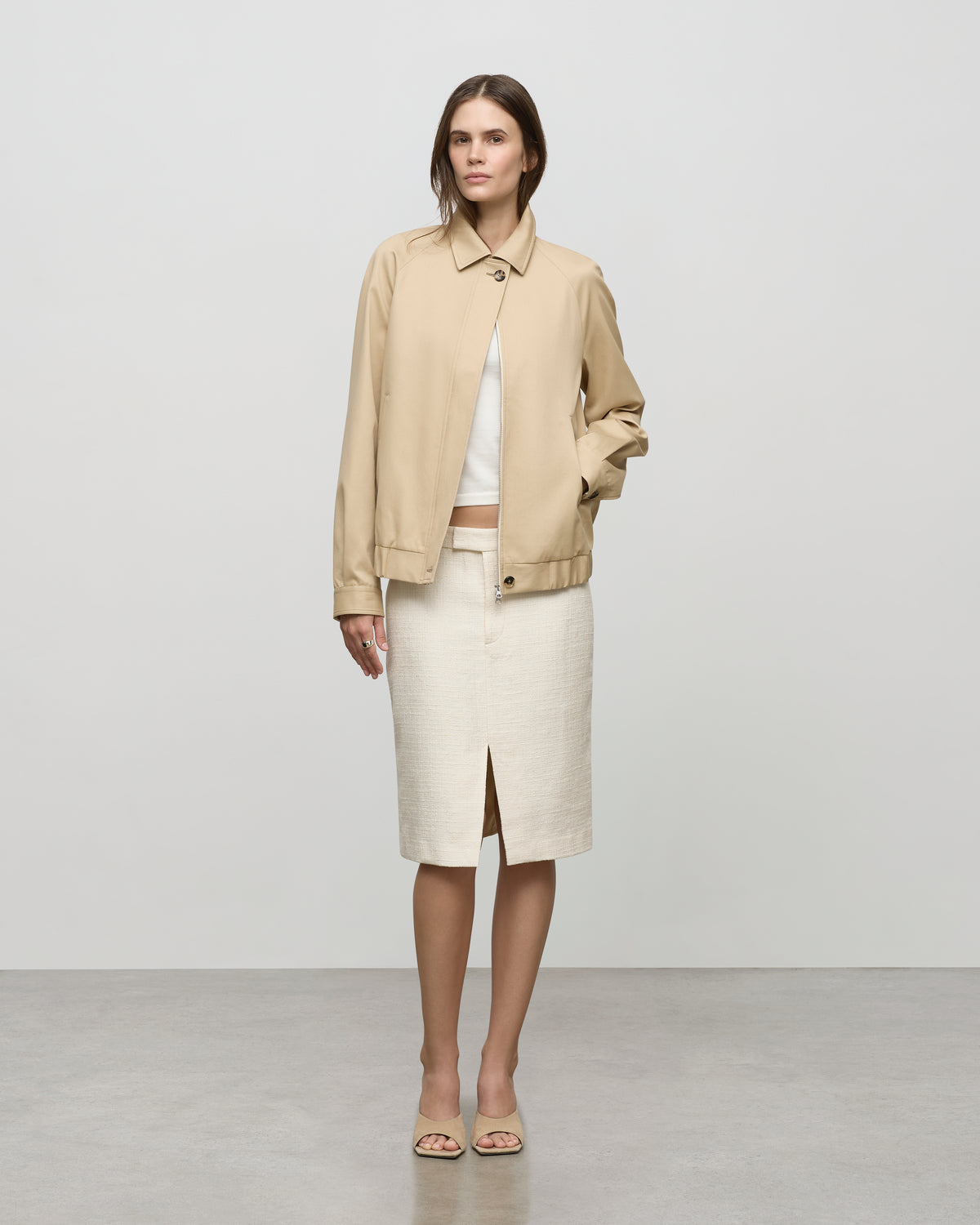 Bomber Jacket in Sandstone