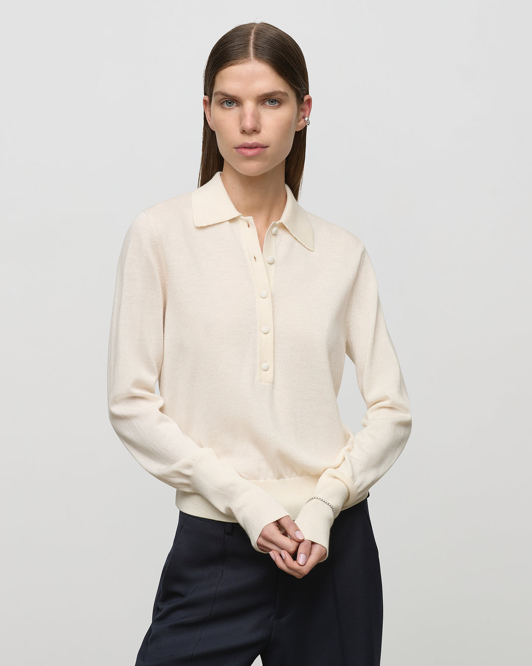 Merino Wool Polo Knit
