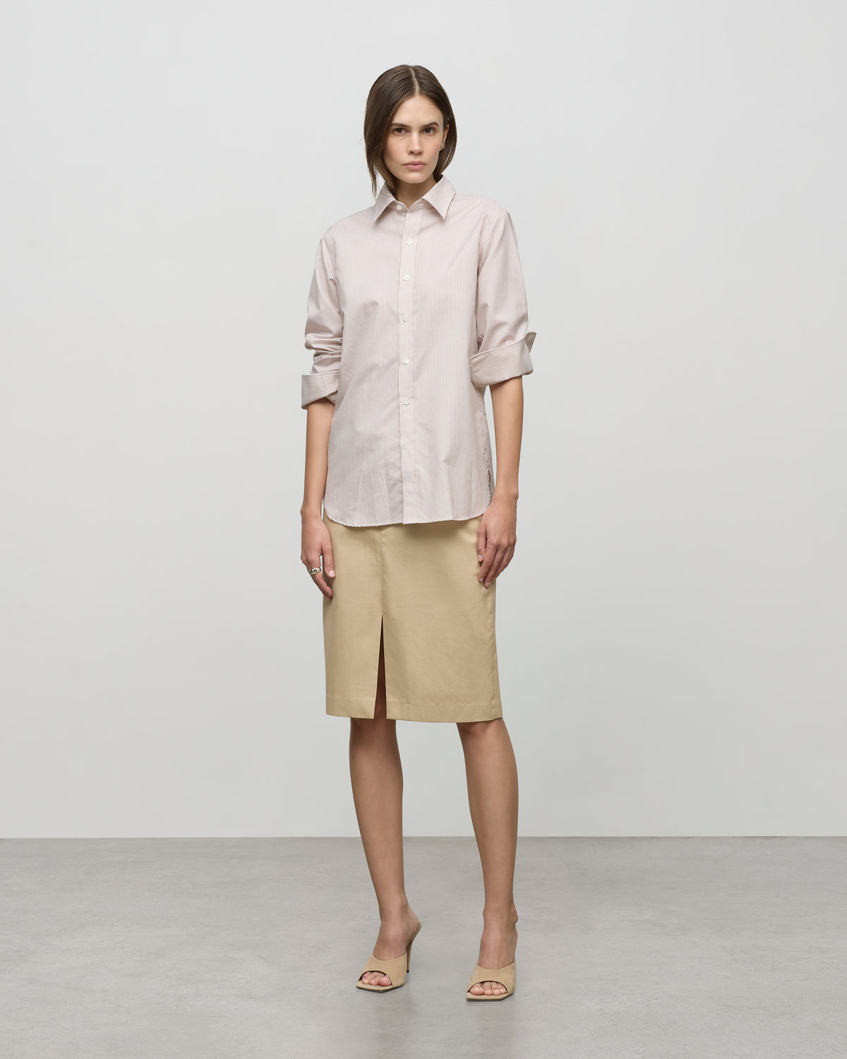 Atelier Shirt in Natural Stripe
