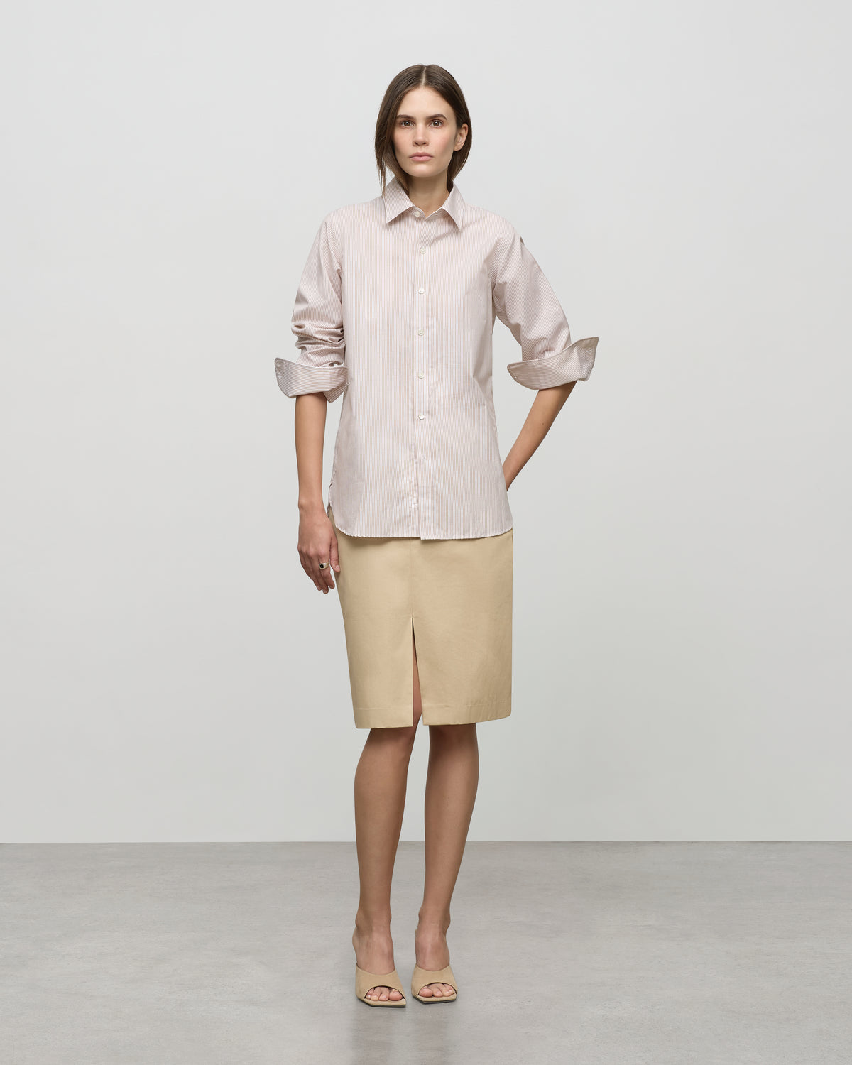 Atelier Shirt in Natural Stripe
