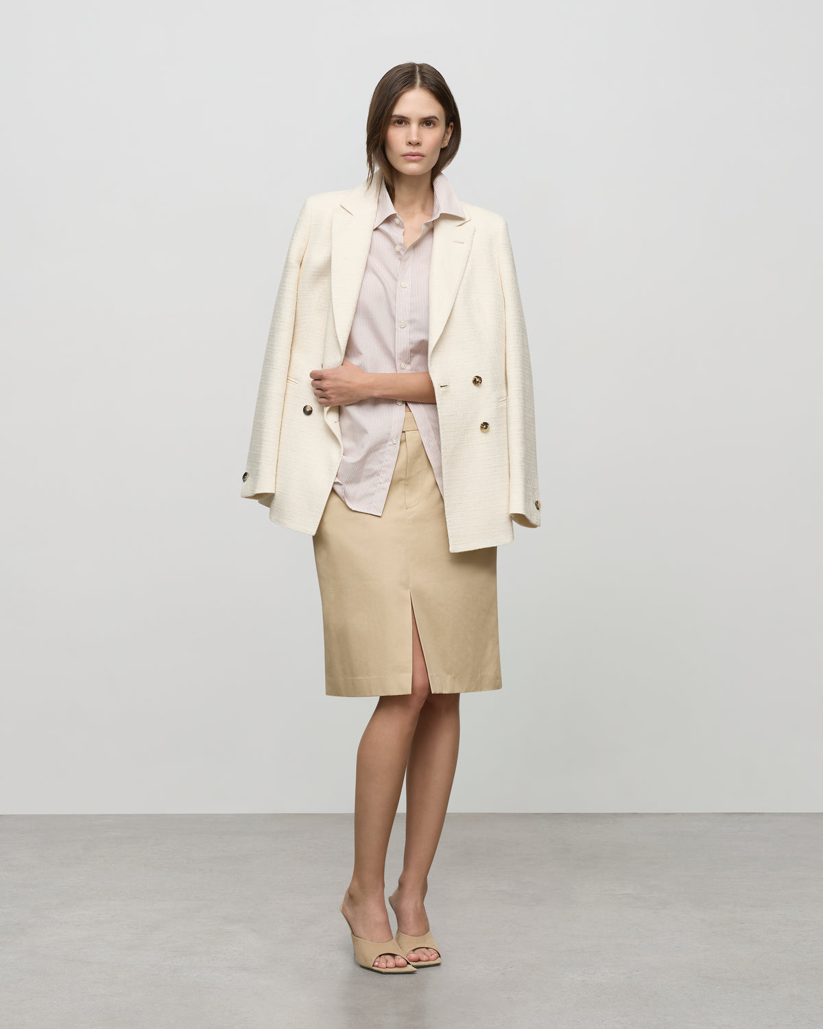 Atelier Shirt in Natural Stripe