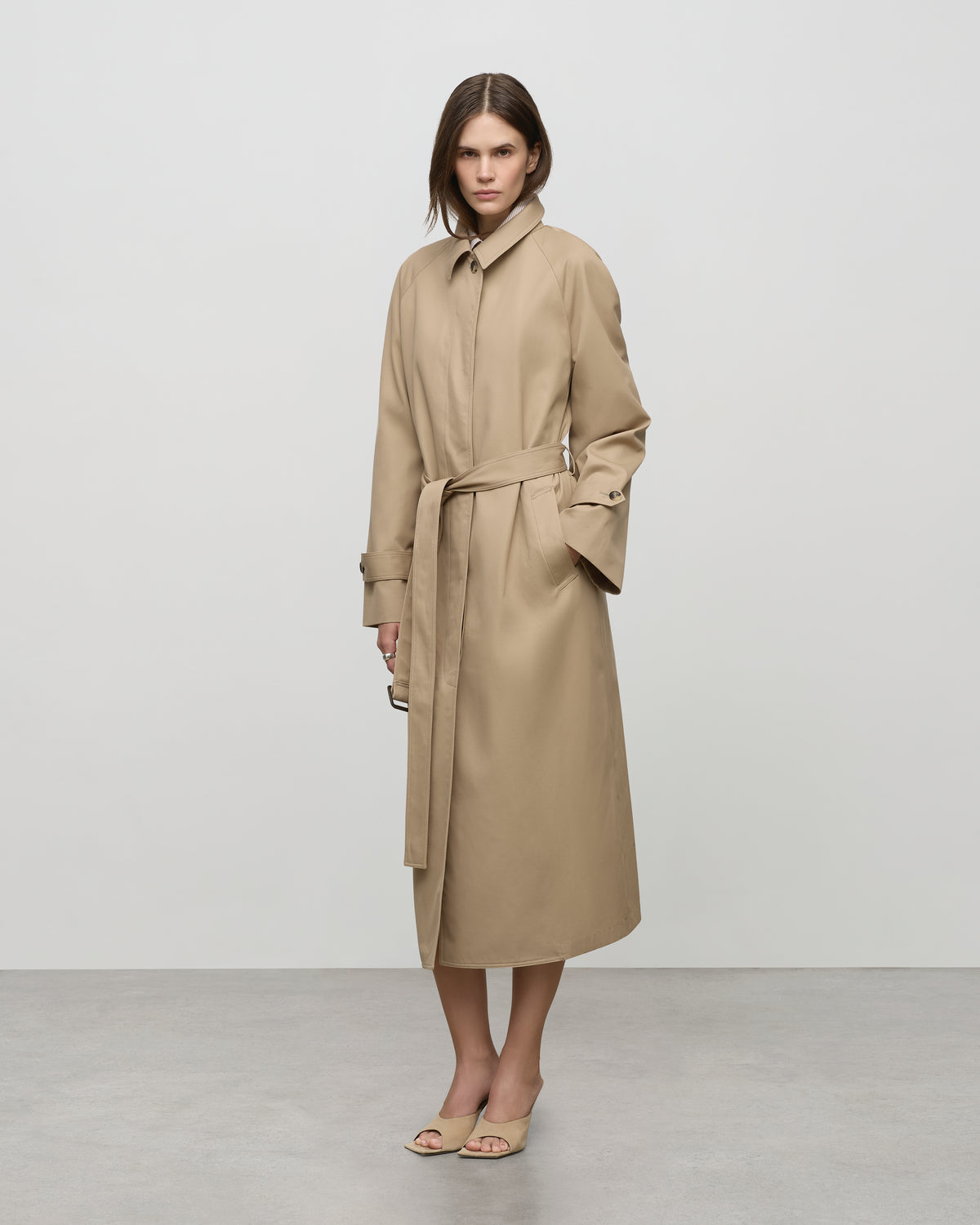 Jane Car Coat in Sandstone