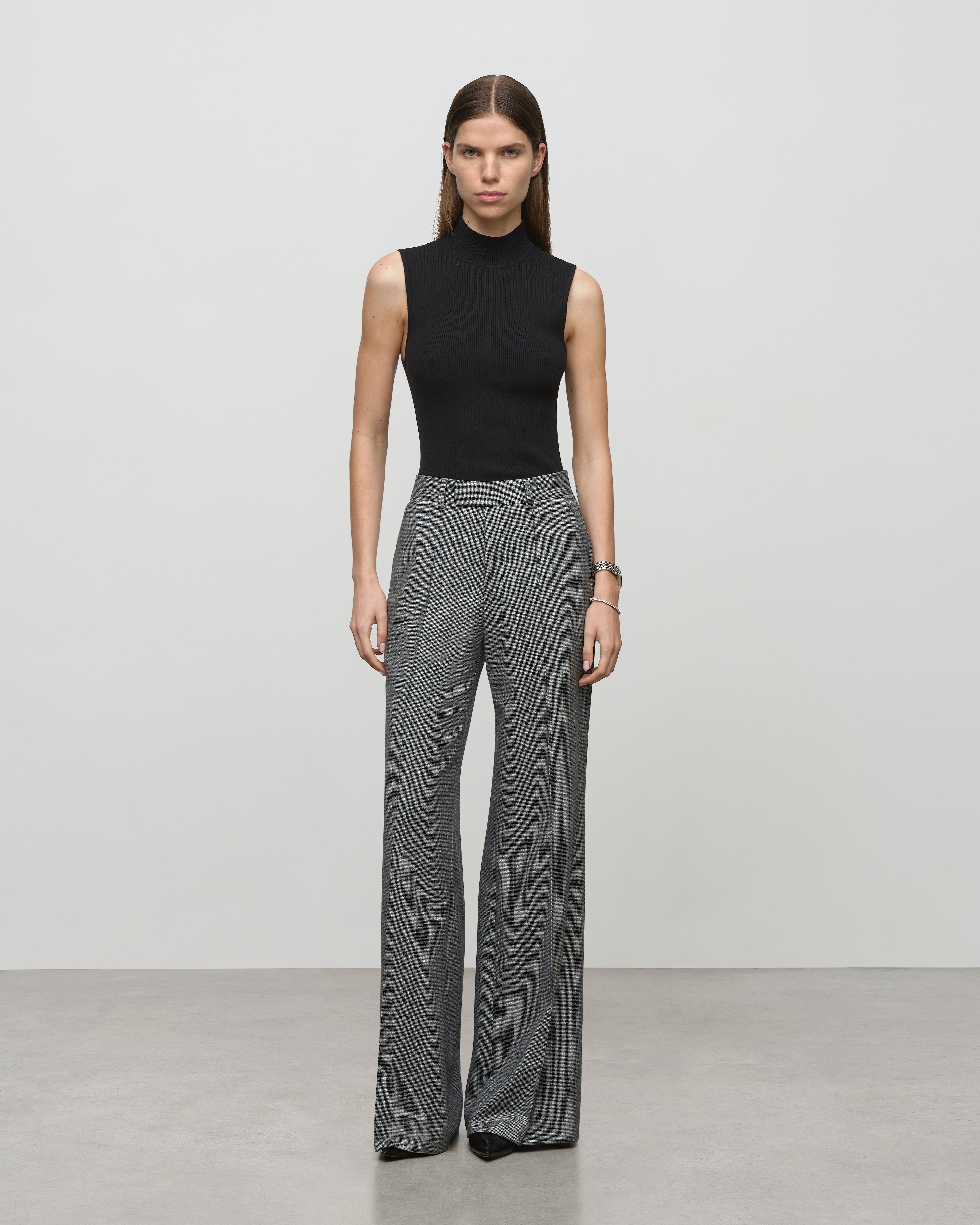 Rosa Trouser in Baby Houndstooth
