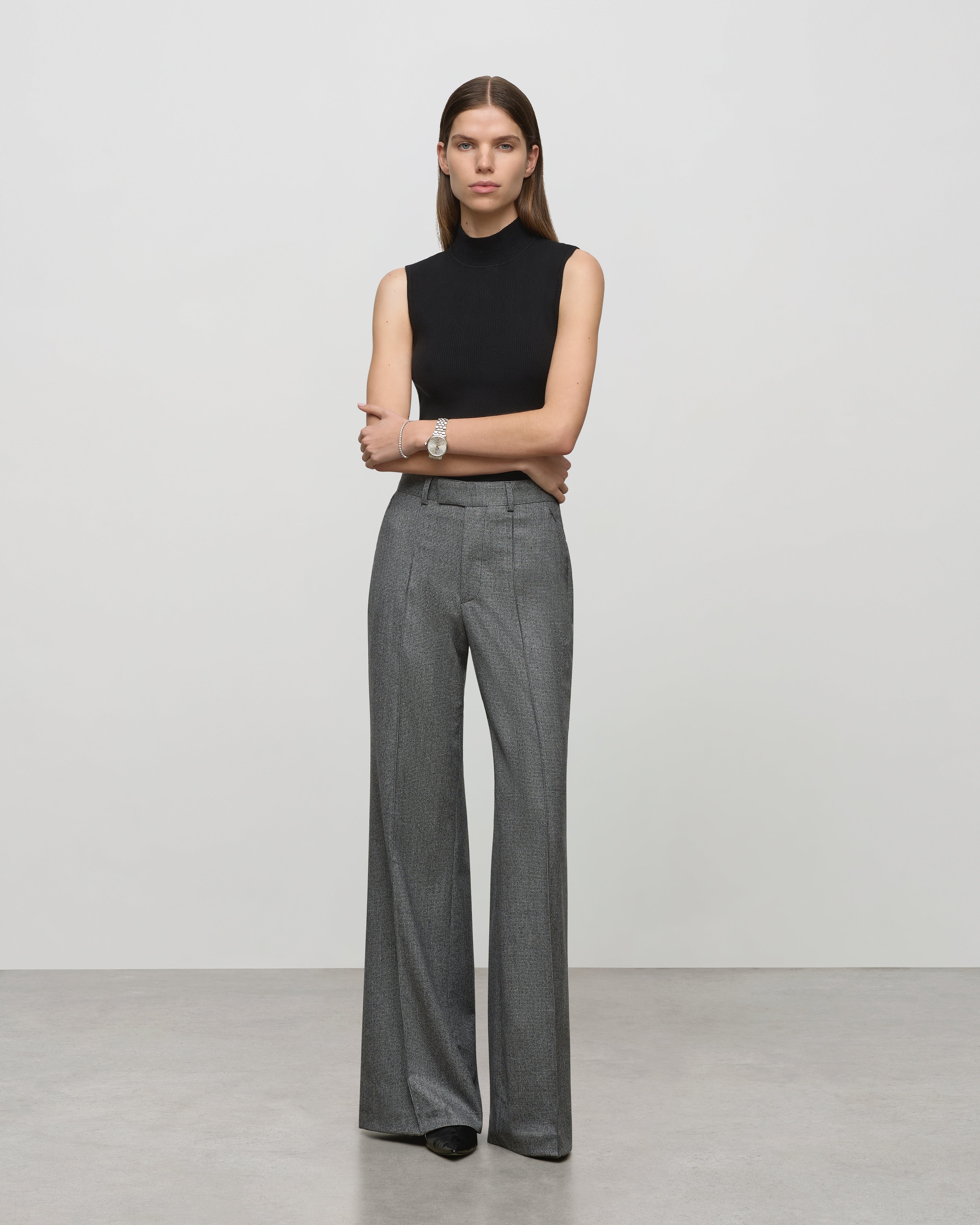 Rosa Trouser in Baby Houndstooth