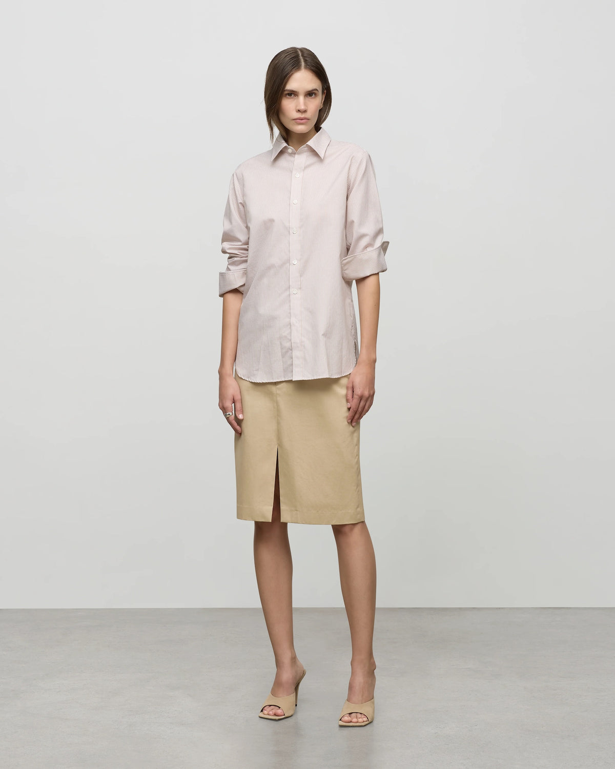 Atelier Shirt in Natural Stripe
