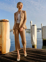 Maestro cropped pant in Ponte di Roma (Latte)