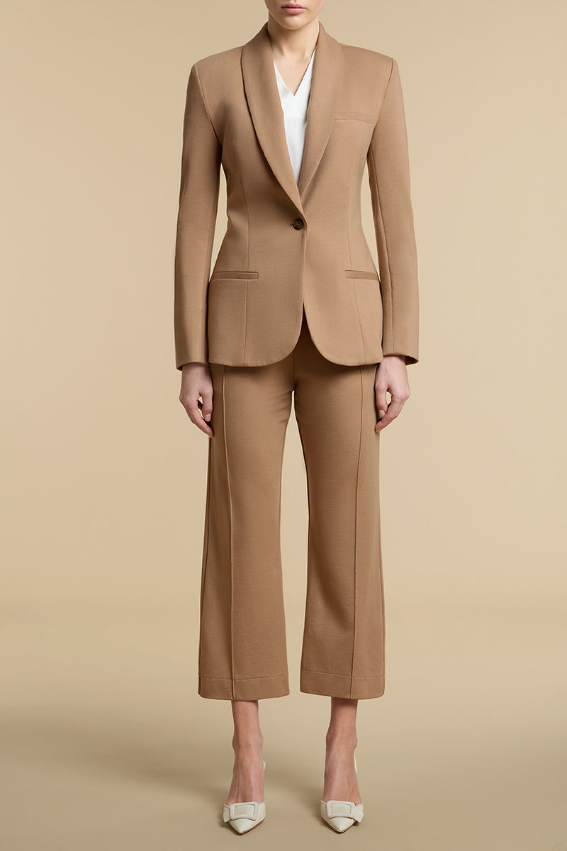 Maestro cropped pant in Ponte di Roma (Latte)